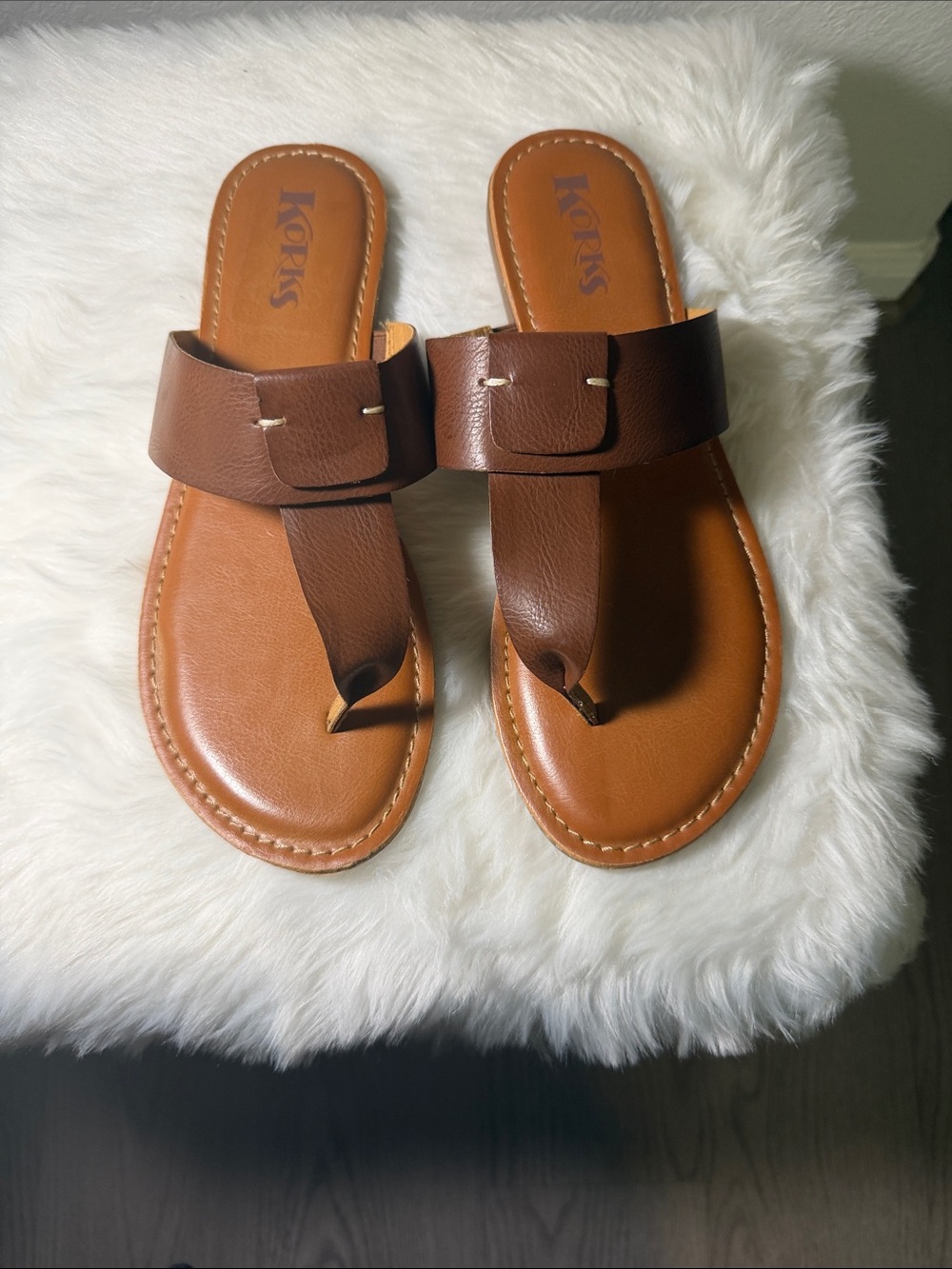 KORKS Flip Flop Brown Sandals